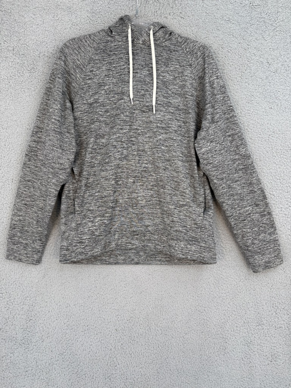 LuluLemon womens medium long sleeve Marled Hoodie black & gray Pullover Pockets